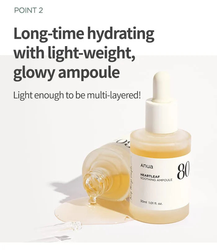 Anua Heartleaf 80% Moisture Soothing Ampoule